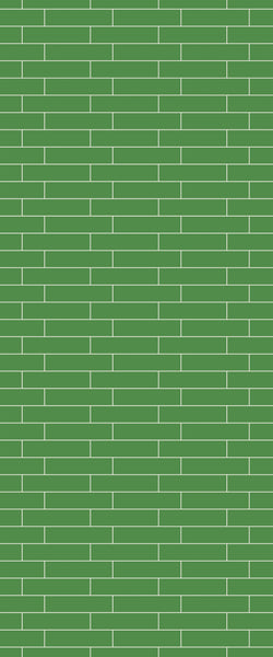 Green Brickslips Tile Acrylic Shower Wall Panel 2440mm x 1220mm (3mm Thick) - CladdTech