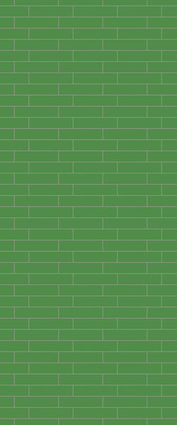 Green Brickslips Tile Acrylic Shower Wall Panel 2440mm x 1220mm (3mm Thick) - CladdTech