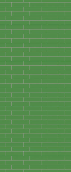 Green Brickslips Tile Acrylic Shower Wall Panel 2440mm x 1220mm (3mm Thick) - CladdTech