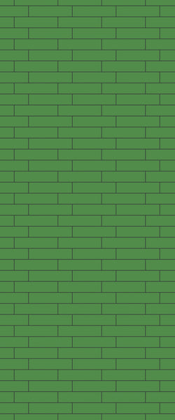 Green Brickslips Tile Acrylic Shower Wall Panel 2440mm x 1220mm (3mm Thick) - CladdTech