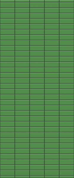 Green Horizontal Block Tile Acrylic Shower Wall Panel 2440mm x 1220mm (3mm Thick) - CladdTech