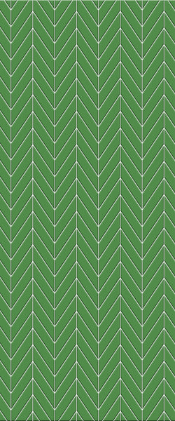 Green Chevron Tile Acrylic Shower Wall Panel 2440mm x 1220mm (3mm Thick) - CladdTech