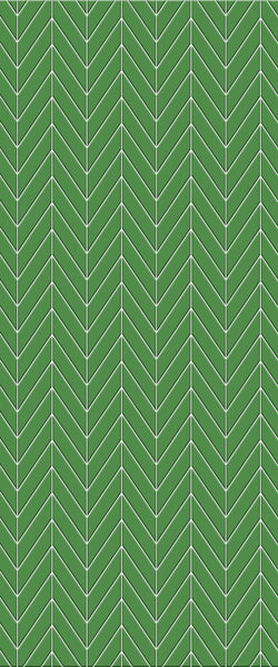 Green Chevron Tile Acrylic Shower Wall Panel 2440mm x 1220mm (3mm Thick) - CladdTech