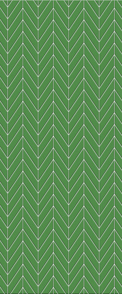 Green Chevron Tile Acrylic Shower Wall Panel 2440mm x 1220mm (3mm Thick) - CladdTech