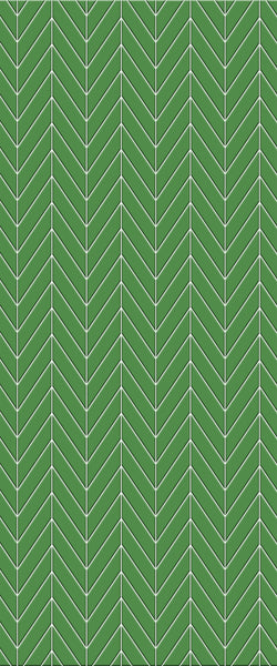 Green Chevron Tile Acrylic Shower Wall Panel 2440mm x 1220mm (3mm Thick) - CladdTech