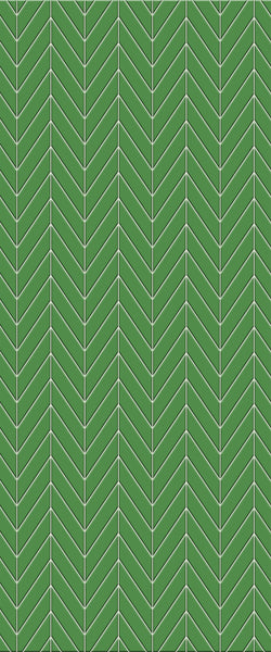 Green Chevron Tile Acrylic Shower Wall Panel 2440mm x 1220mm (3mm Thick) - CladdTech