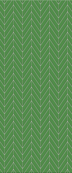 Green Chevron Tile Acrylic Shower Wall Panel 2440mm x 1220mm (3mm Thick) - CladdTech