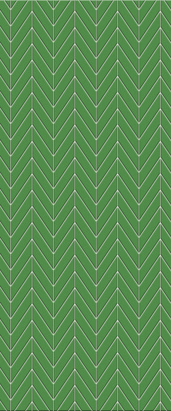 Green Chevron Tile Acrylic Shower Wall Panel 2440mm x 1220mm (3mm Thick) - CladdTech