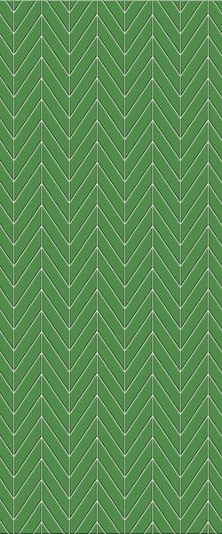 Green Chevron Tile Acrylic Shower Wall Panel 2440mm x 1220mm (3mm Thick) - CladdTech