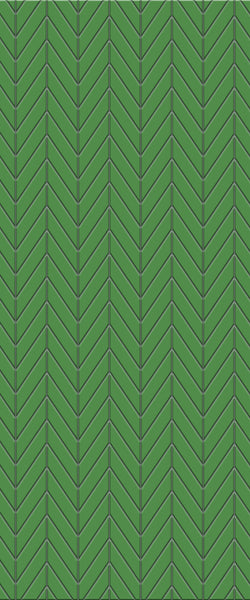 Green Chevron Tile Acrylic Shower Wall Panel 2440mm x 1220mm (3mm Thick) - CladdTech