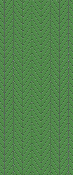 Green Chevron Tile Acrylic Shower Wall Panel 2440mm x 1220mm (3mm Thick) - CladdTech