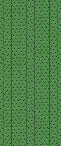 Green Chevron Tile Acrylic Shower Wall Panel 2440mm x 1220mm (3mm Thick) - CladdTech