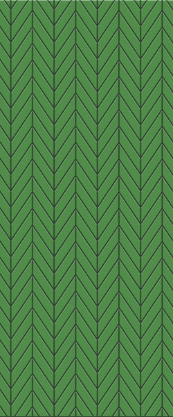 Green Chevron Tile Acrylic Shower Wall Panel 2440mm x 1220mm (3mm Thick) - CladdTech