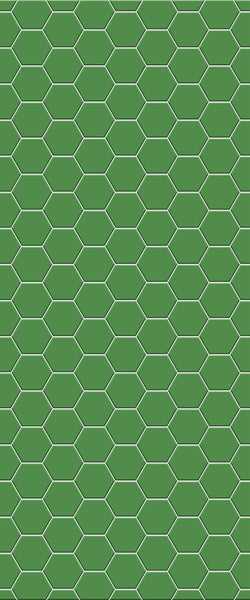 Green Hexagon Tile Acrylic Shower Wall Panel 2440mm x 1220mm (3mm Thick) - CladdTech