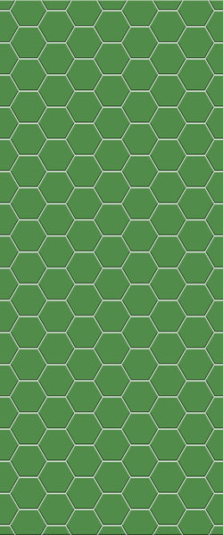 Green Hexagon Tile Acrylic Shower Wall Panel 2440mm x 1220mm (3mm Thick) - CladdTech