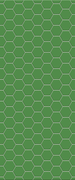 Green Hexagon Tile Acrylic Shower Wall Panel 2440mm x 1220mm (3mm Thick) - CladdTech