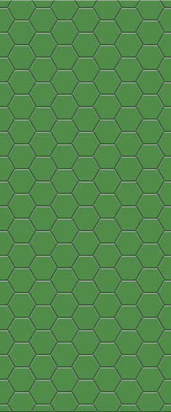 Green Hexagon Tile Acrylic Shower Wall Panel 2440mm x 1220mm (3mm Thick) - CladdTech