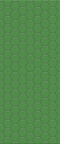 Green Hexagon Tile Acrylic Shower Wall Panel 2440mm x 1220mm (3mm Thick) - CladdTech