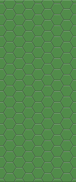 Green Hexagon Tile Acrylic Shower Wall Panel 2440mm x 1220mm (3mm Thick) - CladdTech