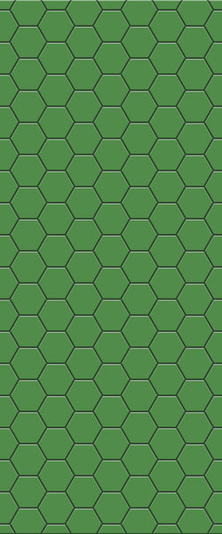 Green Hexagon Tile Acrylic Shower Wall Panel 2440mm x 1220mm (3mm Thick) - CladdTech