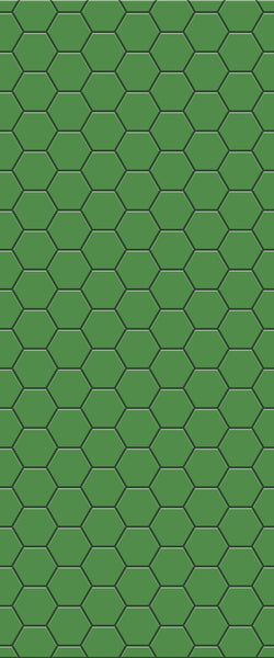 Green Hexagon Tile Acrylic Shower Wall Panel 2440mm x 1220mm (3mm Thick) - CladdTech
