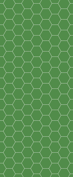 Green Hexagon Tile Acrylic Shower Wall Panel 2440mm x 1220mm (3mm Thick) - CladdTech