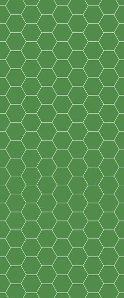 Green Hexagon Tile Acrylic Shower Wall Panel 2440mm x 1220mm (3mm Thick) - CladdTech