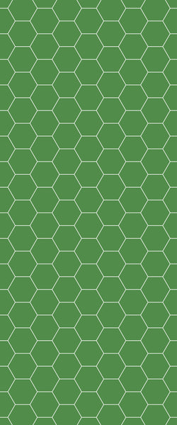 Green Hexagon Tile Acrylic Shower Wall Panel 2440mm x 1220mm (3mm Thick) - CladdTech