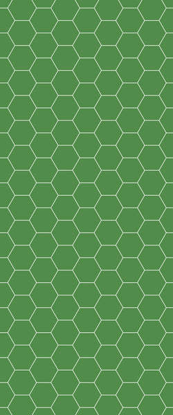 Green Hexagon Tile Acrylic Shower Wall Panel 2440mm x 1220mm (3mm Thick) - CladdTech