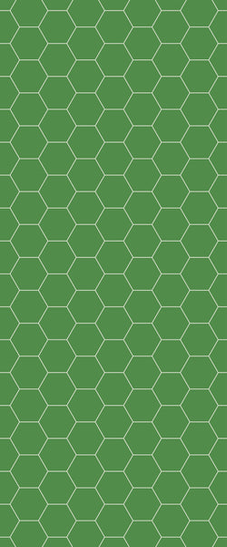Green Hexagon Tile Acrylic Shower Wall Panel 2440mm x 1220mm (3mm Thick) - CladdTech