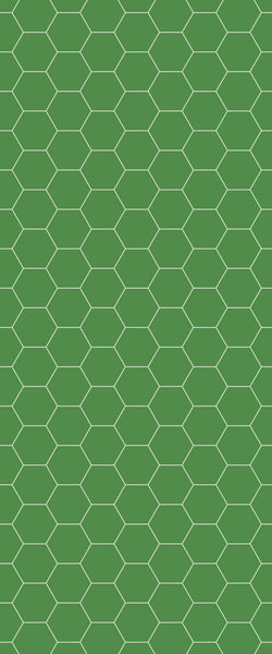 Green Hexagon Tile Acrylic Shower Wall Panel 2440mm x 1220mm (3mm Thick) - CladdTech