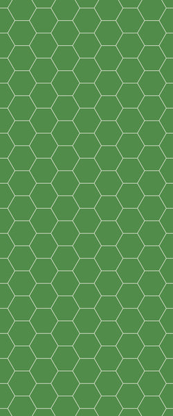 Green Hexagon Tile Acrylic Shower Wall Panel 2440mm x 1220mm (3mm Thick) - CladdTech