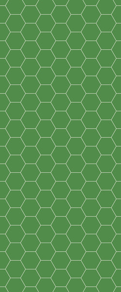 Green Hexagon Tile Acrylic Shower Wall Panel 2440mm x 1220mm (3mm Thick) - CladdTech