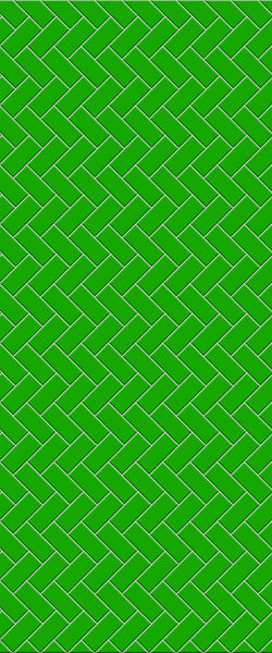Green Diagonal Herringbone Tile Acrylic Shower Wall Panel 2440mm x 1220mm (3mm Thick) - CladdTech