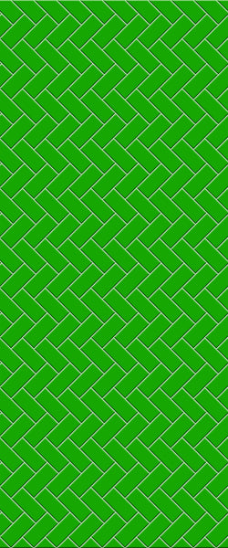 Green Diagonal Herringbone Tile Acrylic Shower Wall Panel 2440mm x 1220mm (3mm Thick) - CladdTech