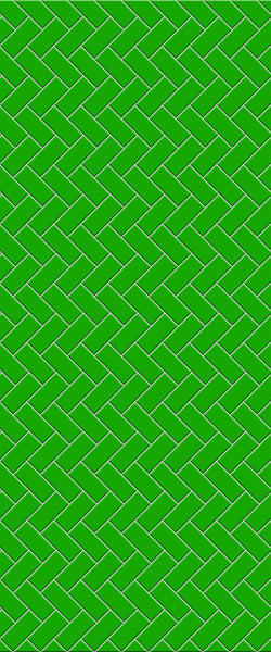 Green Diagonal Herringbone Tile Acrylic Shower Wall Panel 2440mm x 1220mm (3mm Thick) - CladdTech