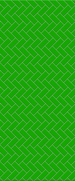 Green Diagonal Herringbone Tile Acrylic Shower Wall Panel 2440mm x 1220mm (3mm Thick) - CladdTech