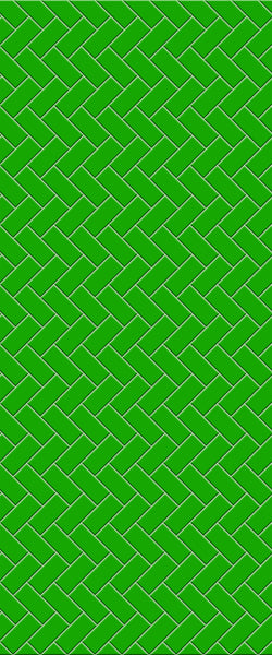 Green Diagonal Herringbone Tile Acrylic Shower Wall Panel 2440mm x 1220mm (3mm Thick) - CladdTech
