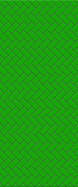 Green Diagonal Herringbone Tile Acrylic Shower Wall Panel 2440mm x 1220mm (3mm Thick) - CladdTech