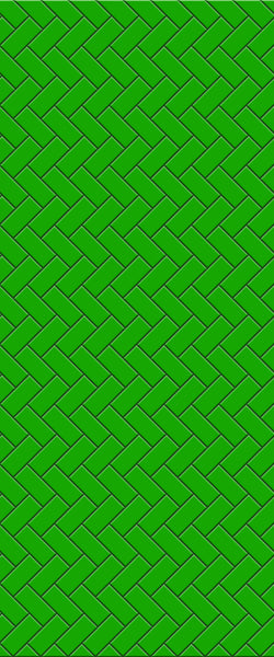 Green Diagonal Herringbone Tile Acrylic Shower Wall Panel 2440mm x 1220mm (3mm Thick) - CladdTech