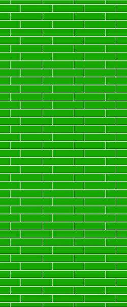 Green Brickslips Tile Acrylic Shower Wall Panel 2440mm x 1220mm (3mm Thick) - CladdTech