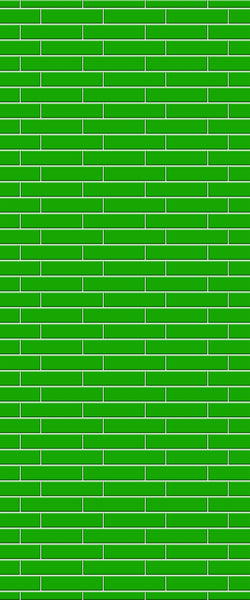 Green Brickslips Tile Acrylic Shower Wall Panel 2440mm x 1220mm (3mm Thick) - CladdTech