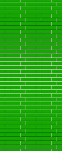 Green Brickslips Tile Acrylic Shower Wall Panel 2440mm x 1220mm (3mm Thick) - CladdTech