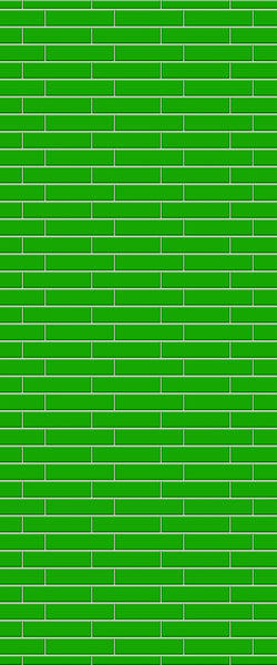 Green Brickslips Tile Acrylic Shower Wall Panel 2440mm x 1220mm (3mm Thick) - CladdTech