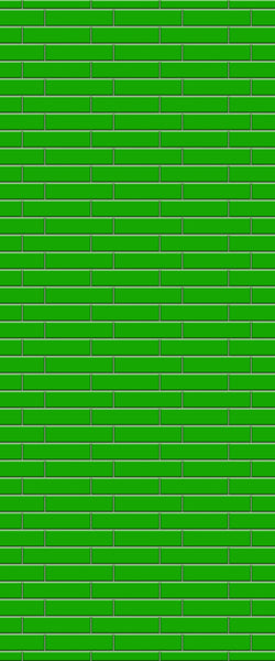Green Brickslips Tile Acrylic Shower Wall Panel 2440mm x 1220mm (3mm Thick) - CladdTech