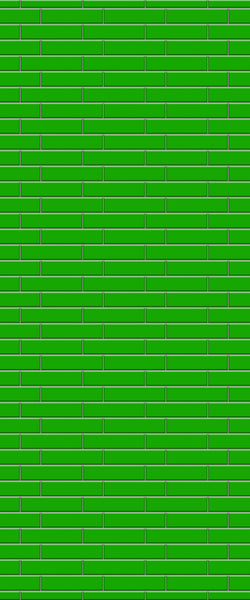 Green Brickslips Tile Acrylic Shower Wall Panel 2440mm x 1220mm (3mm Thick) - CladdTech