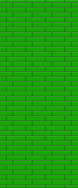 Green Brickslips Tile Acrylic Shower Wall Panel 2440mm x 1220mm (3mm Thick) - CladdTech