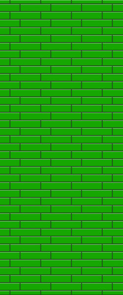 Green Brickslips Tile Acrylic Shower Wall Panel 2440mm x 1220mm (3mm Thick) - CladdTech