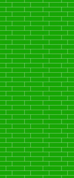 Green Brickslips Tile Acrylic Shower Wall Panel 2440mm x 1220mm (3mm Thick) - CladdTech