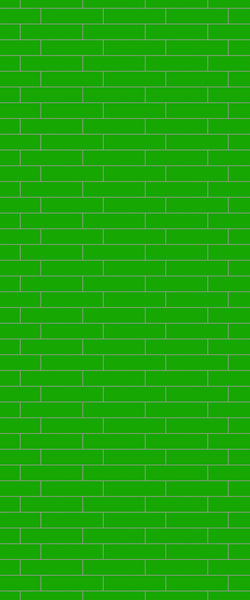 Green Brickslips Tile Acrylic Shower Wall Panel 2440mm x 1220mm (3mm Thick) - CladdTech